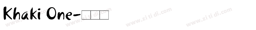 Khaki One字体转换